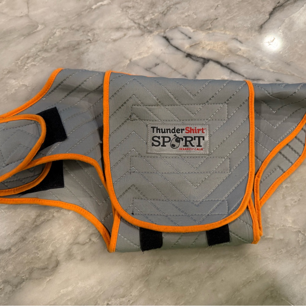 Thundershirt Dog Vest Gray with Orange Trim
